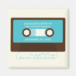 Retro Mixtape Wedding Save the Date Magnet