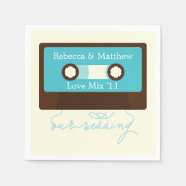 Retro Mixtape Wedding Serviette