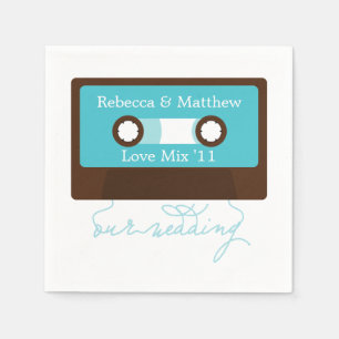 Retro Mixtape Wedding Serviette