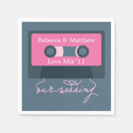 Retro Mixtape Wedding Serviette