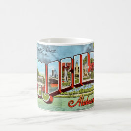 Retro Mobile Alabama Postcard Tasse