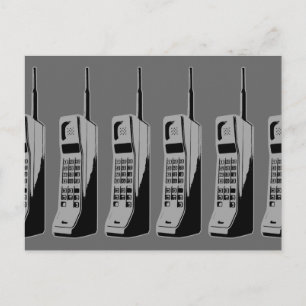 Retro-Mobiltelefon-Grafik Postkarte