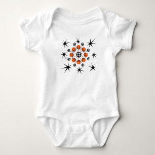 Retro Mod 3D-Sternexplosion Baby Strampler