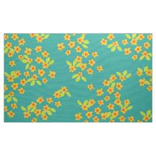 Retro Mod 60er 70er Blume Stoffmuster Stoff