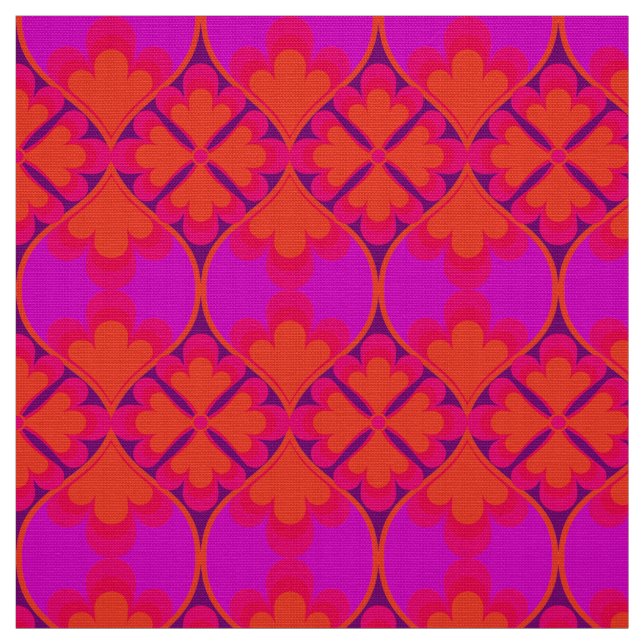 Retro Mod 60er 70er Blume Stoffmuster Stoff (Muster)