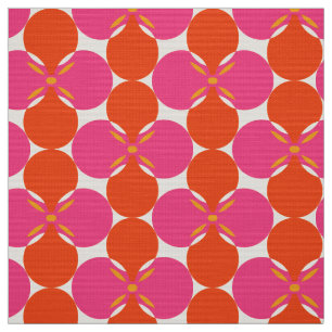 Retro Mod 60er 70er Blume Stoffmuster Stoff