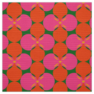 Retro Mod 60er 70er Blume Stoffmuster Stoff
