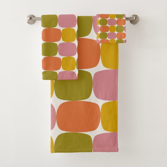 Retro Mod 60er 70er Handtuchhandtuch Set (Insitu)