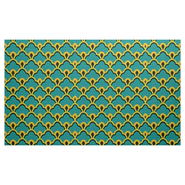 Retro Mod 60er 70er Stoffmuster Stoff (Yard (91,4 cm))
