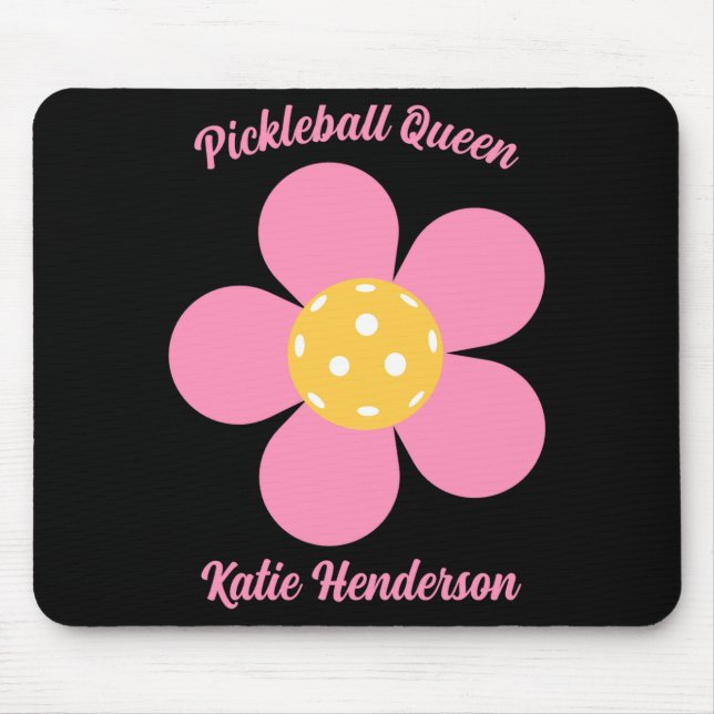 Retro Mod 70s Ckleball Flower D  Mousepad (Vorne)