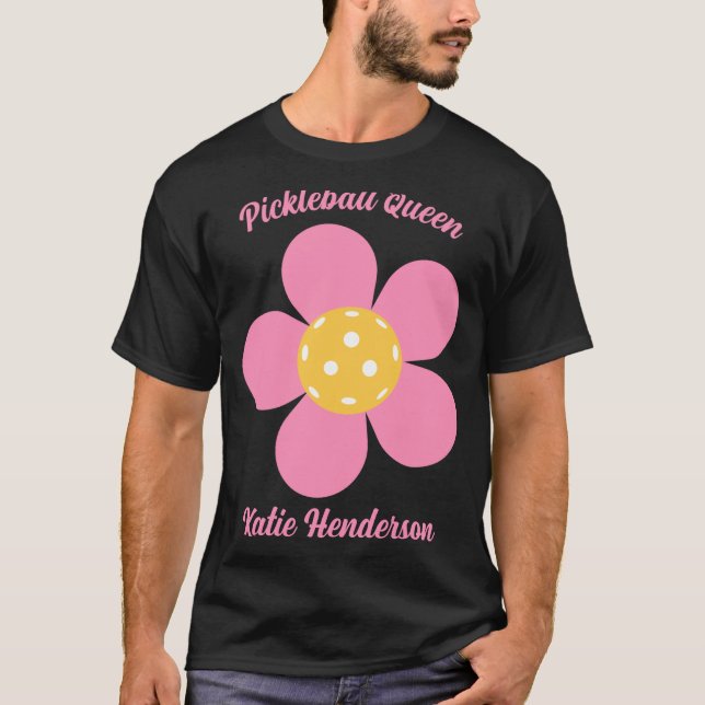 Retro Mod 70s Ckleball Flower D  T-Shirt (Vorderseite)