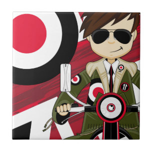 Retro Mod auf Roller Fliese