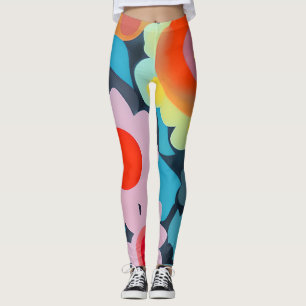 Retro-Mod-Blume Leggings