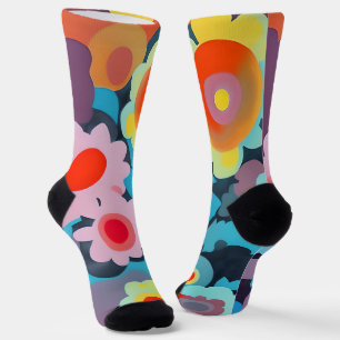 Retro-Mod-Blume Socken