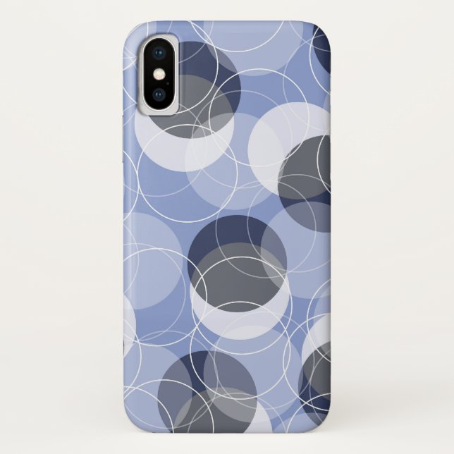 Retro Mod-dünne Ring-blauer Case-Mate iPhone Hülle (Rückseite)
