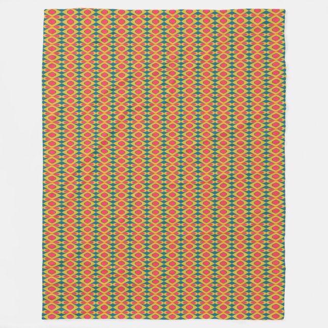 Retro Mod Fleece Blanket - Stil des Mitteljahrhund (Vorderseite)