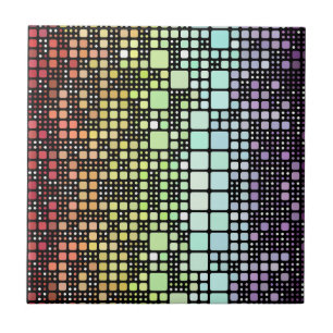Retro Mod Geometric Groovy Funky Neurogender Pride Fliese