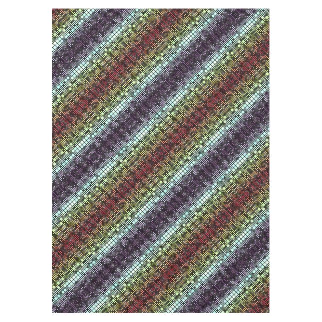 Retro Mod Geometric Groovy Funky Neurogender Pride Tischdecke (Vorderseite)