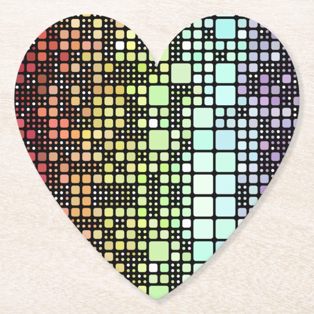 Retro Mod Geometric Groovy Funky Neurogender Pride Untersetzer (Vorderseite)