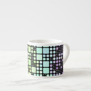 Retro-Mod-Geometrischer Groovy-Funky-Neurogender-S Espressotasse
