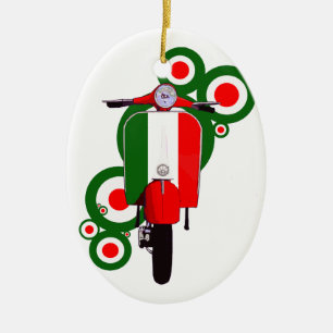 Retro Mod-Kunst-Italiener-Roller Keramikornament