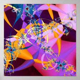 Retro-Mod Mandelbrot (12 von 12) Art Print Poster