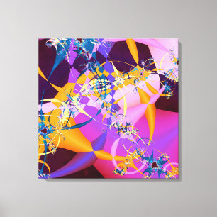 Retro-Mod Mandelbrot wickelte Leinwand-Druck ein Leinwanddruck
