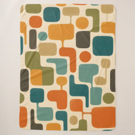 Retro-Mod-Mosaik-Fleece-Decke Sherpadecke