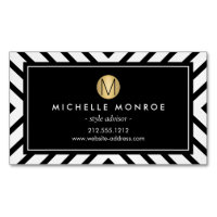 Retro Mod Muster Gold Monogramm Magnetic
