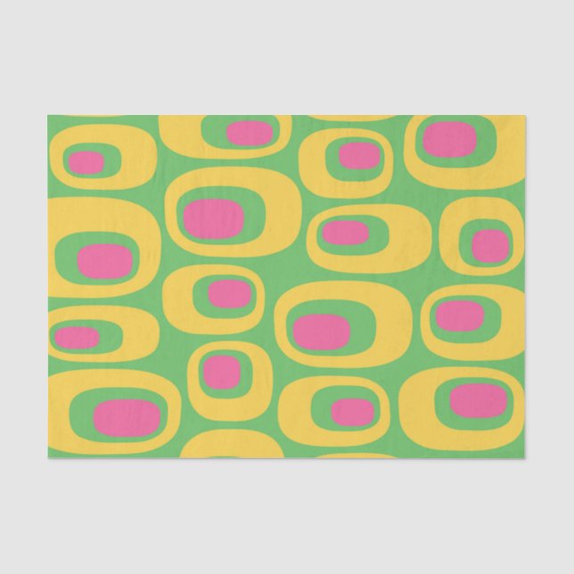 Retro Mod Muster Seidenpapier (Vorderseite)