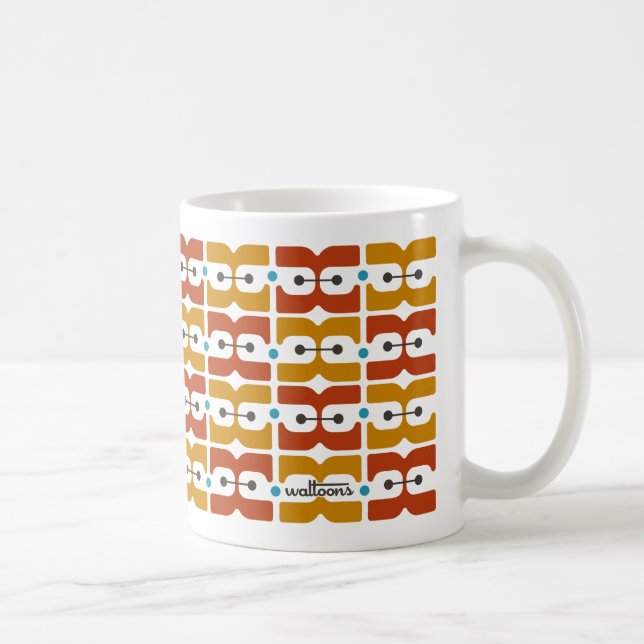 Retro-Mod-Muster-Tasse Kaffeetasse (Rechts)