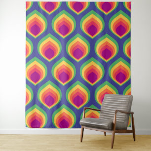 Retro Mod Muster Wandteppich