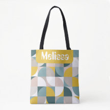 Retro-Mod-Quadrate Rosa Blau Personalisierter Name
