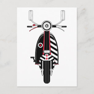 Retro Mod Scooter Postkarte