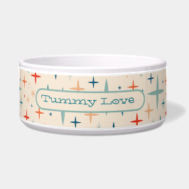 Retro Mod Sternexplosion Pet Food Bowl Liebe Tumor Napf