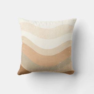 Retro-Mod-Wellen Erdiges Neutraldesign Kissen