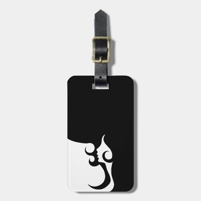 Retro Mod Woman Gepäckanhänger (Vorderseite vertikal)