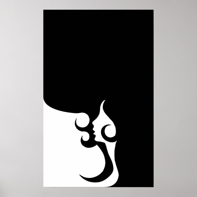 Retro Mod Woman Poster (Vorne)