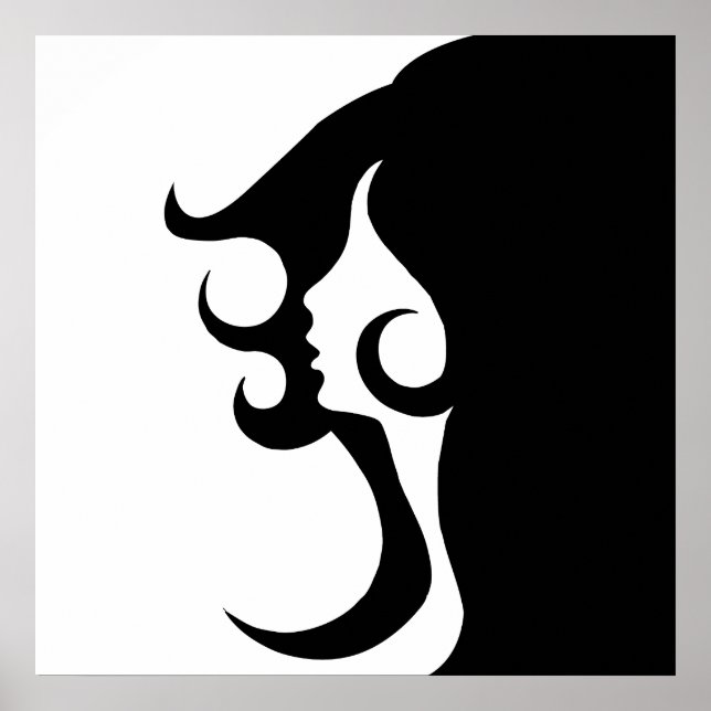 Retro Mod Woman Poster (Vorne)