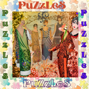 Retro-Mode für Damen Puzzle