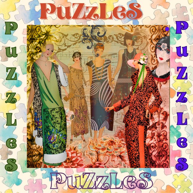 Retro-Mode für Damen  Puzzle (Von Creator hochgeladen)