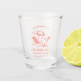 Retro Modern Bachelorette Weekend Party Schnapsglas
