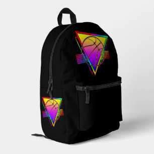 Retro Modern Basketball Ball Bedruckter Rucksack