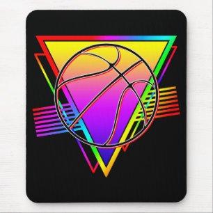 Retro Modern Basketball Ball Mousepad