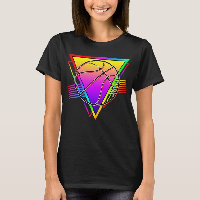 Retro Modern Basketball Ball T-Shirt (Vorderseite)