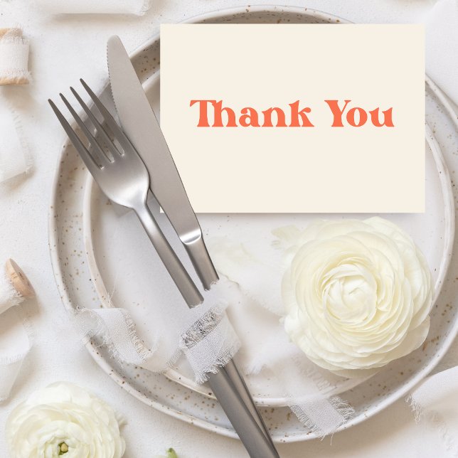 Retro Modern Bold & Chic Wedding Dankeskarte (Bold & Chic Retro Modern Wedding Thank you Card
)