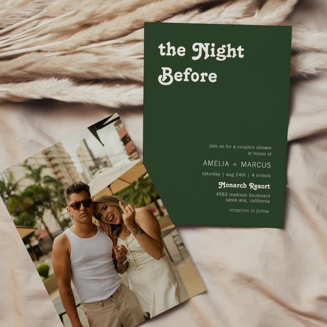 Retro Modern Chic Terracotta Couple Dusche Einladung (Von Creator hochgeladen)