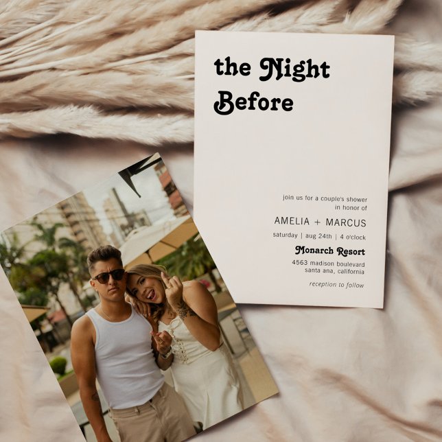 Retro Modern Chic Terracotta Couple Dusche Einladung (Von Creator hochgeladen)