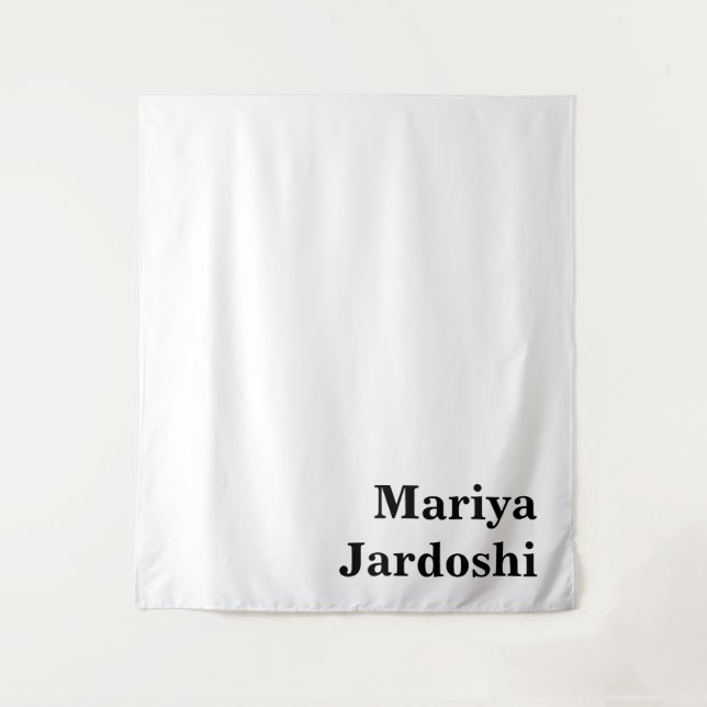 Retro Modern Custom Name Business Wall Template Wandteppich (Vorderseite)