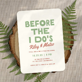 Retro-Modern-Fette-Hochzeitsprobedinner-Einladung Einladung
